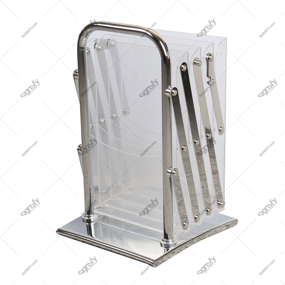 Expox BRO2 Brochure Stand Flat Shelf | 4 Shelves | Expox BRO2 - Image 2