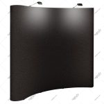 POP CPT CV Curved Pop Up Backdrop, 2 Spotlights, Black Carpet, Portable