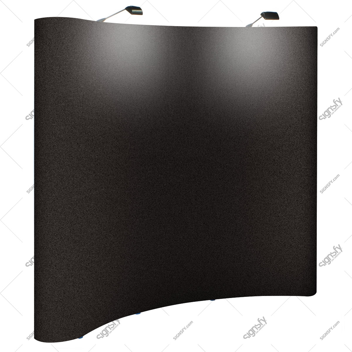 POP CPT CV Curved Pop Up Backdrop, 2 Spotlights, Black Carpet, Portable
