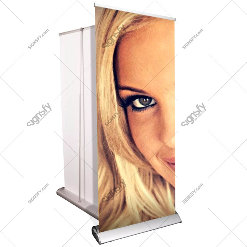 Expox RP18 Roll-up Banner Stand Deluxe, Single Sided, Retractable Fixed Pole, 33.4" x 78.7" - RP18